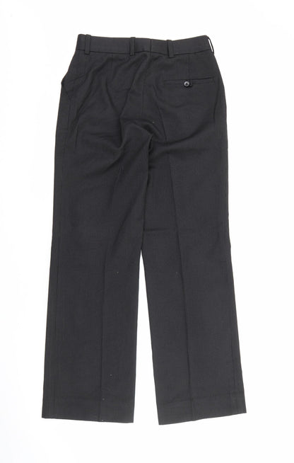 John Tailor Womens Black Striped Polyester Trousers  Size 26 in L29 in Regular