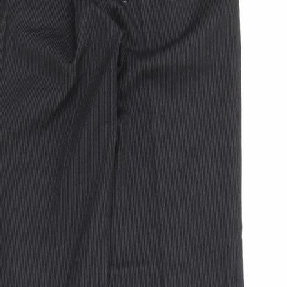 John Tailor Womens Black Striped Polyester Trousers  Size 26 in L29 in Regular