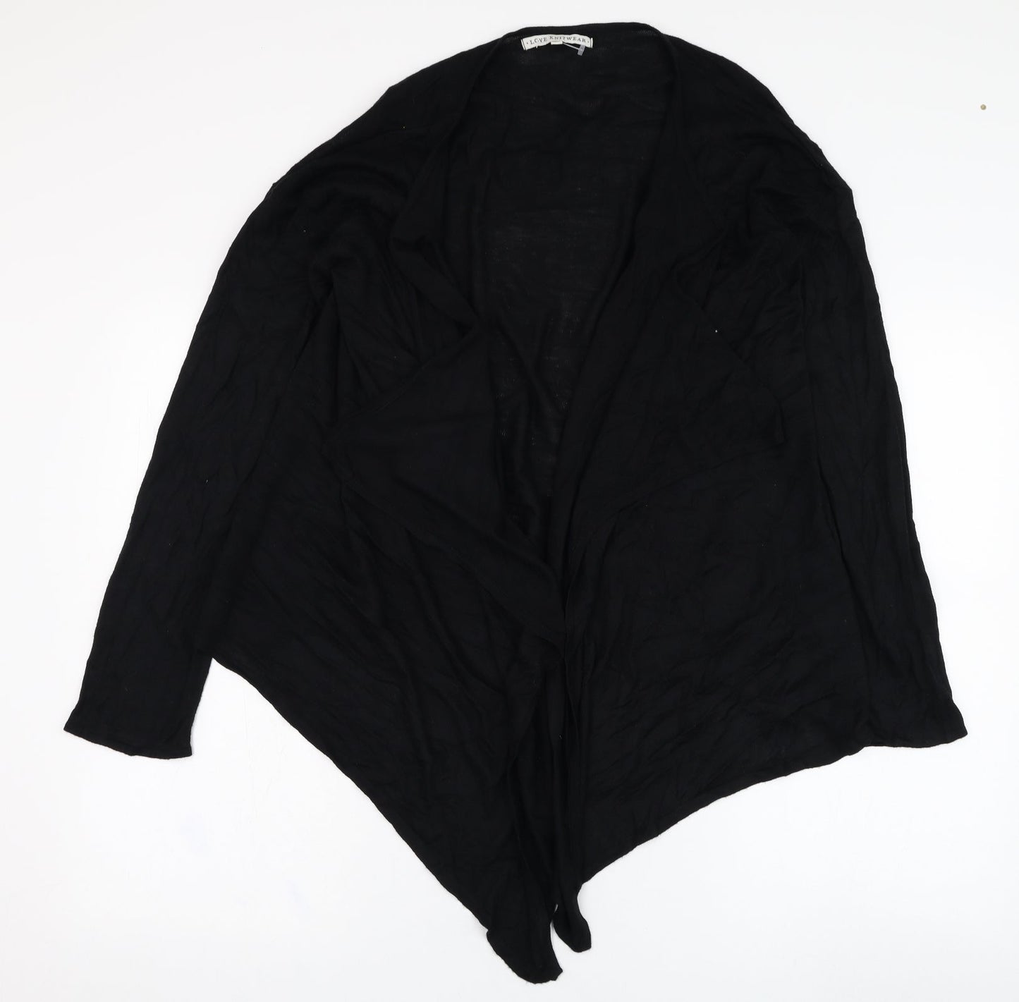 BHS Womens Black Round Neck  Polyester Cardigan Jumper Size 12