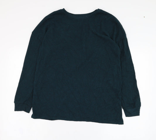 Primark Womens Green Round Neck  Polyester Pullover Jumper Size 12