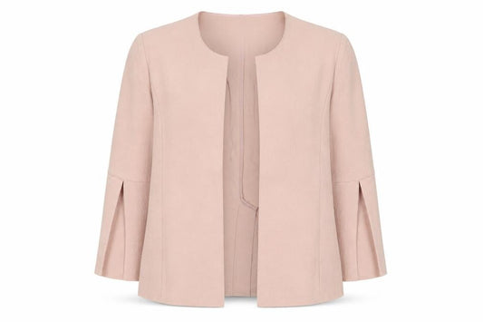 Front view of Taifun women’s pink jacket blazer, size M