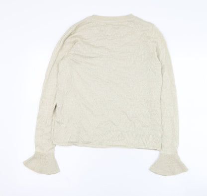 Womens UK Size 10 Marks and Spencer Beige Pullover Jumper