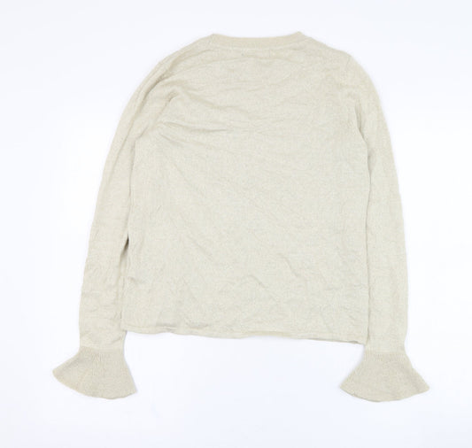 Womens UK Size 10 Marks and Spencer Beige Pullover Jumper