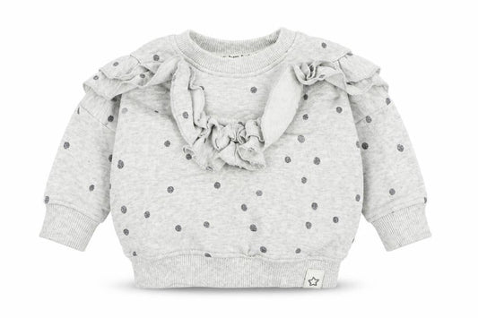 NEXT Girls Grey Polka Dot Cotton Pullover Jumper Size 3-6 Months  Pullover