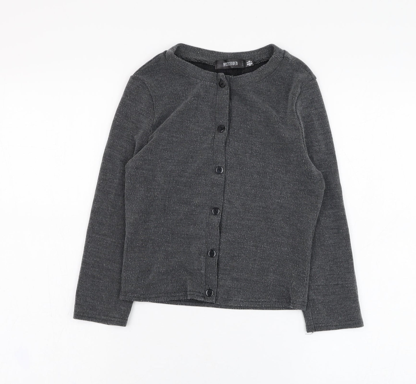 Womens UK Size 8 Missguided Grey Cardigan Jumper