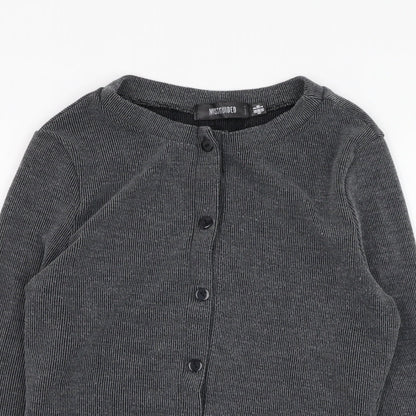 Womens UK Size 8 Missguided Grey Cardigan Jumper