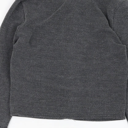 Womens UK Size 8 Missguided Grey Cardigan Jumper