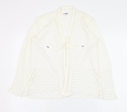 Womens UK Size L Pulse Ivory Cardigan Jumper