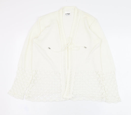 Womens UK Size L Pulse Ivory Cardigan Jumper