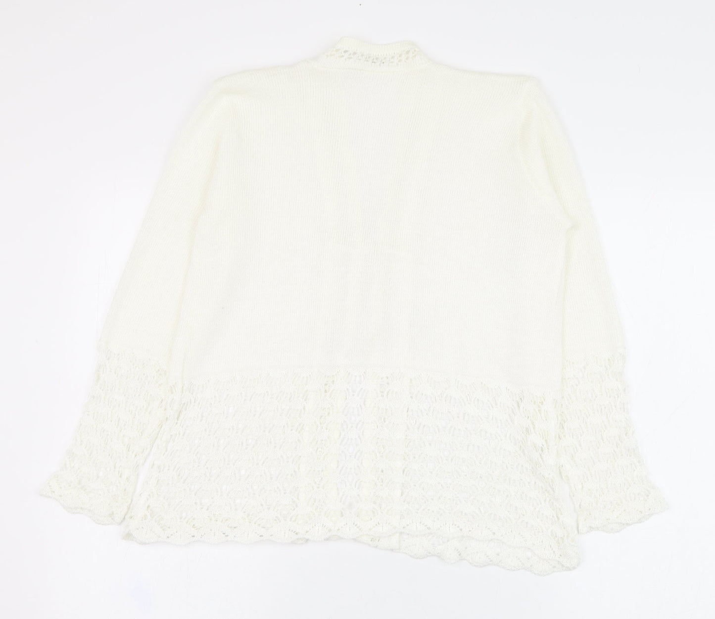 Womens UK Size L Pulse Ivory Cardigan Jumper