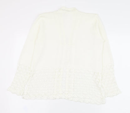 Womens UK Size L Pulse Ivory Cardigan Jumper