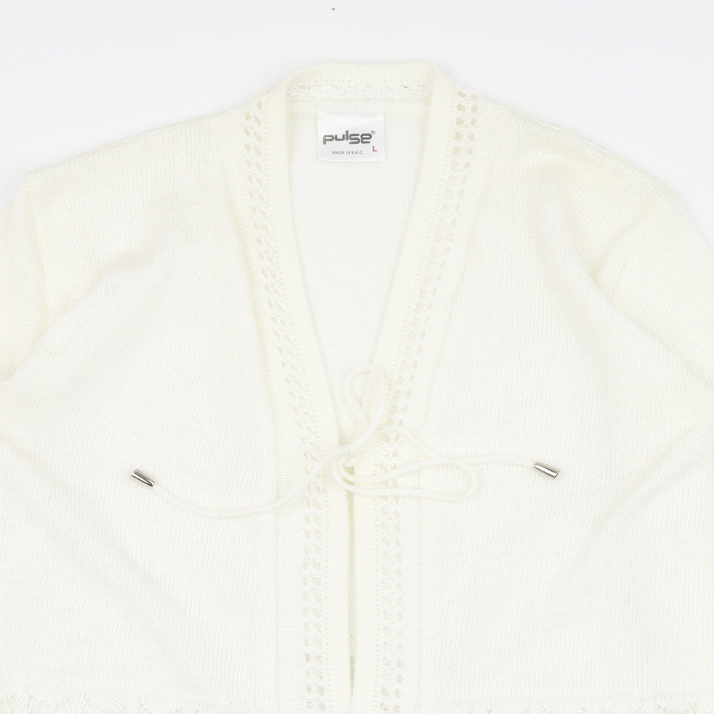 Womens UK Size L Pulse Ivory Cardigan Jumper
