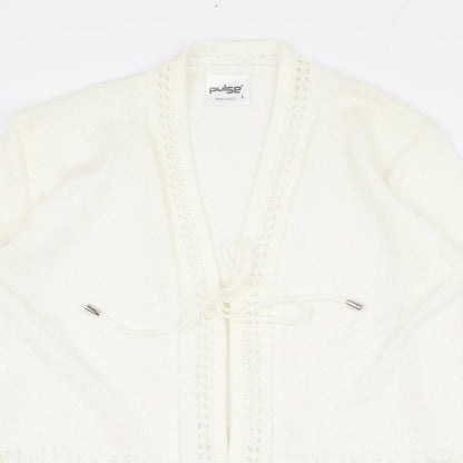 Womens UK Size L Pulse Ivory Cardigan Jumper