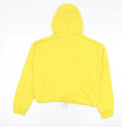H&M Girls Yellow  Cotton Pullover Hoodie Size 10-11 Years  Pullover - Denver Colorado