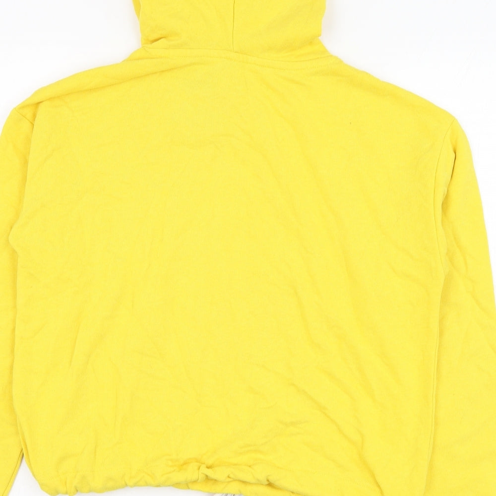 H&M Girls Yellow  Cotton Pullover Hoodie Size 10-11 Years  Pullover - Denver Colorado