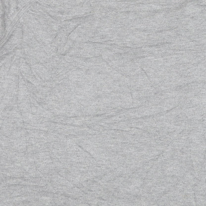 Alex & Co Womens Grey Round Neck  Cotton Pullover Jumper Size 14