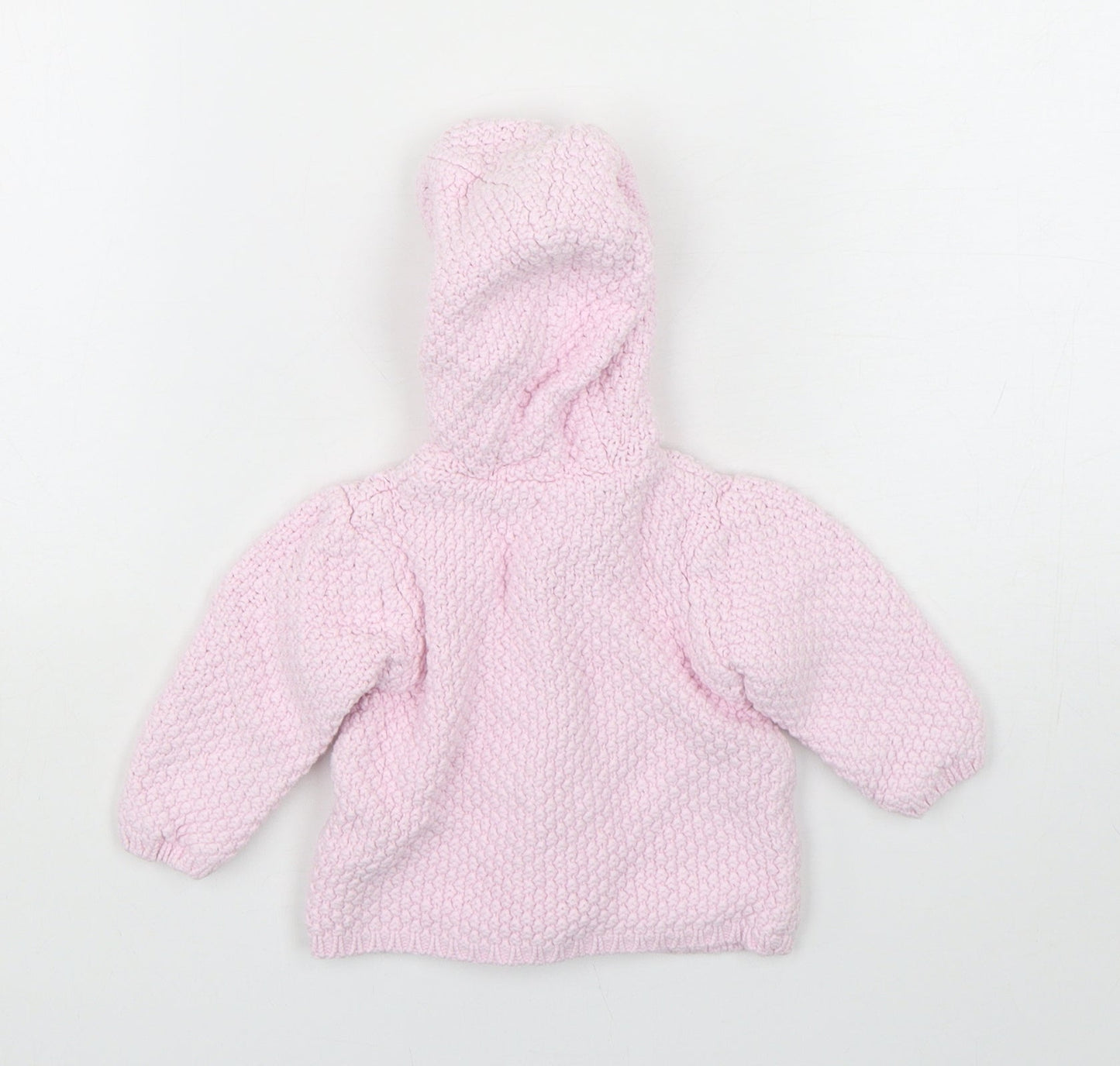 Mini Club Girls Pink  Cotton Cardigan Jumper Size 3-6 Months  Button