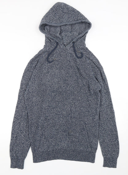 Mens UK Size S NEXT Blue Pullover Hoodie