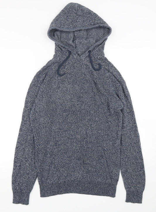 Mens UK Size S NEXT Blue Pullover Hoodie