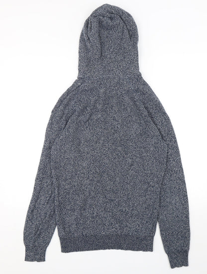 Mens UK Size S NEXT Blue Pullover Hoodie