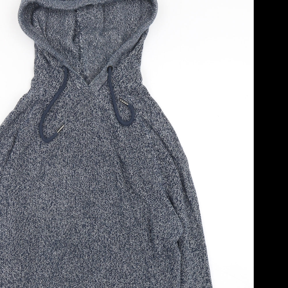 Mens UK Size S NEXT Blue Pullover Hoodie