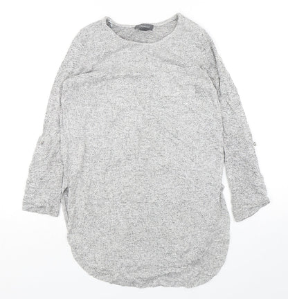 Primark Womens Grey Round Neck  Viscose Pullover Jumper Size 6