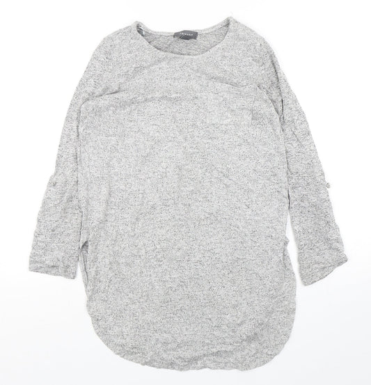 Primark Womens Grey Round Neck  Viscose Pullover Jumper Size 6