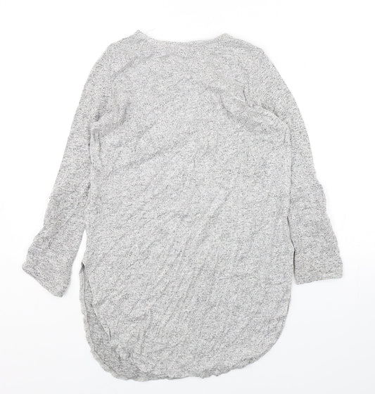 Primark Womens Grey Round Neck  Viscose Pullover Jumper Size 6
