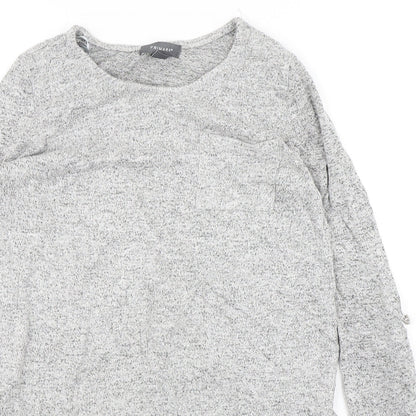Primark Womens Grey Round Neck  Viscose Pullover Jumper Size 6