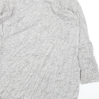 Primark Womens Grey Round Neck  Viscose Pullover Jumper Size 6