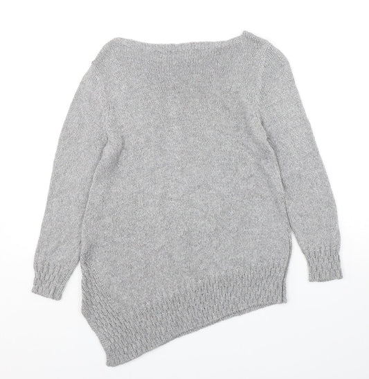 Womens UK Size 8 Marks and Spencer Grey Pullover Jumper