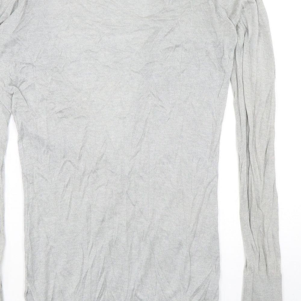 Womens UK Size 12 Warehouse Grey Cardigan Jumper