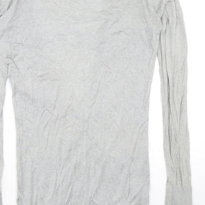 Womens UK Size 12 Warehouse Grey Cardigan Jumper