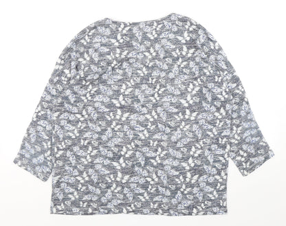 TU Womens Multicoloured Round Neck Geometric Polyester Pullover Jumper Size 14   - Buterflies