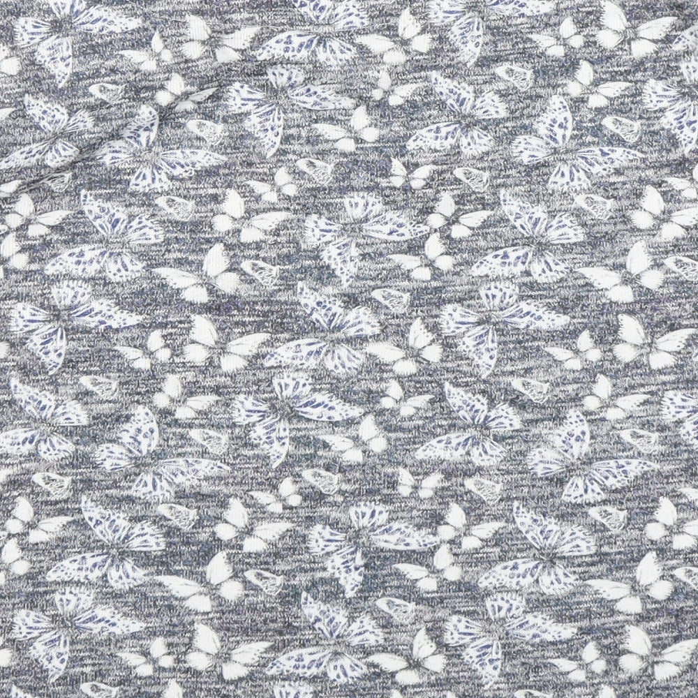 TU Womens Multicoloured Round Neck Geometric Polyester Pullover Jumper Size 14   - Buterflies