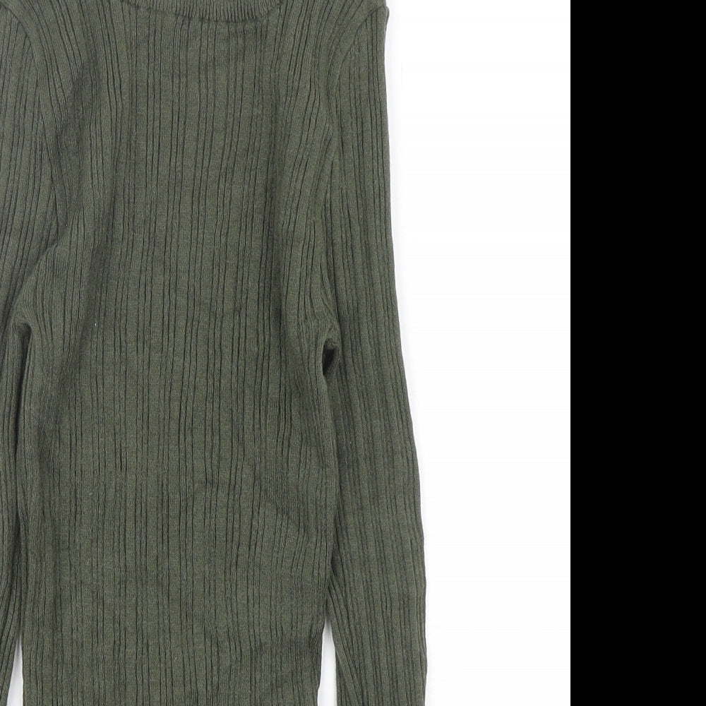 Primark Womens Green Round Neck  Viscose Pullover Jumper Size 4