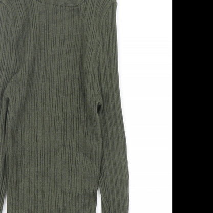 Primark Womens Green Round Neck  Viscose Pullover Jumper Size 4