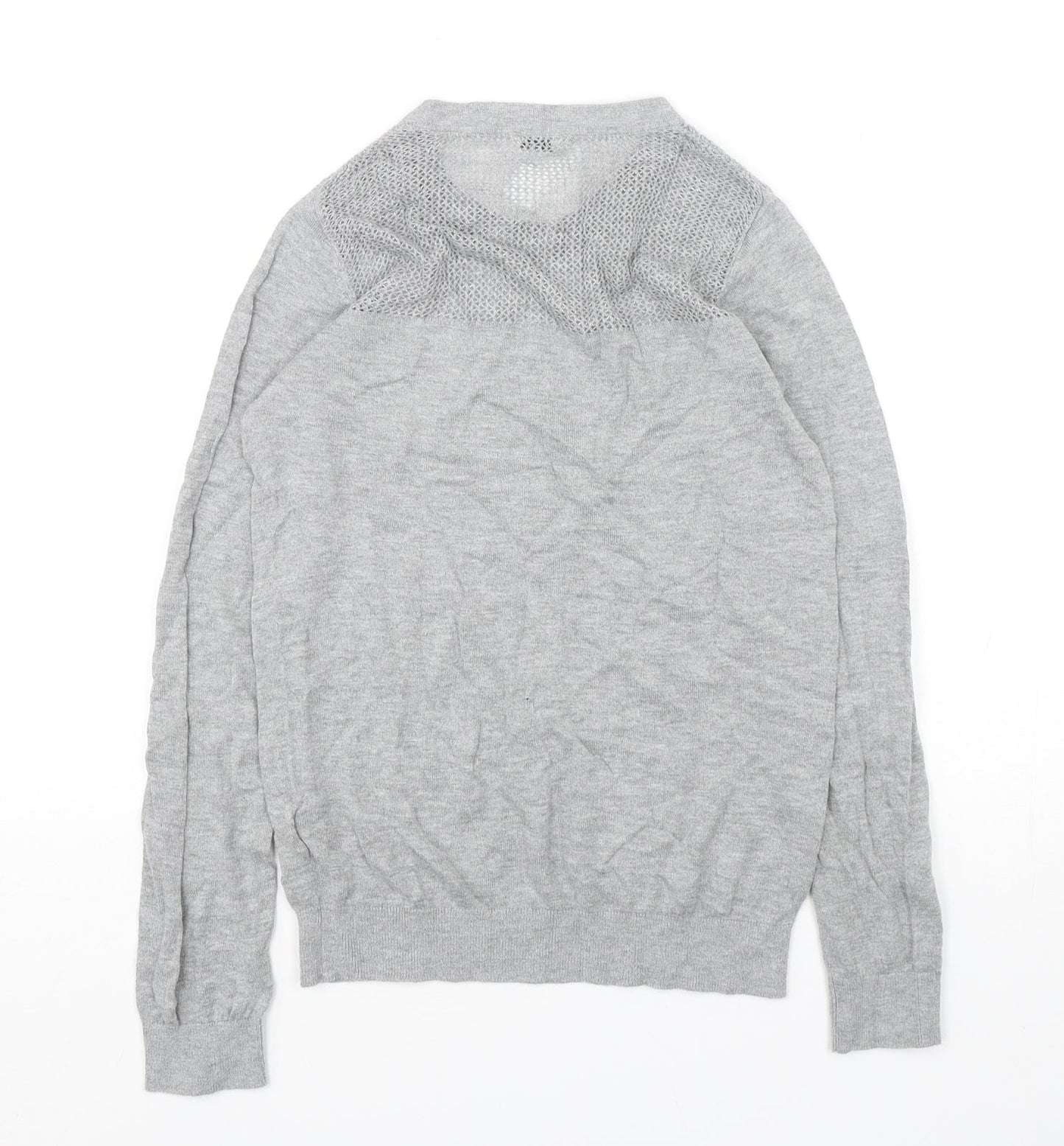 Jack Wills Womens Grey Round Neck  Cotton Pullover Jumper Size 6