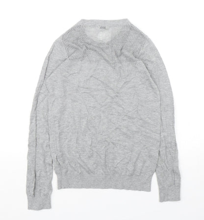 Jack Wills Womens Grey Round Neck  Cotton Pullover Jumper Size 6