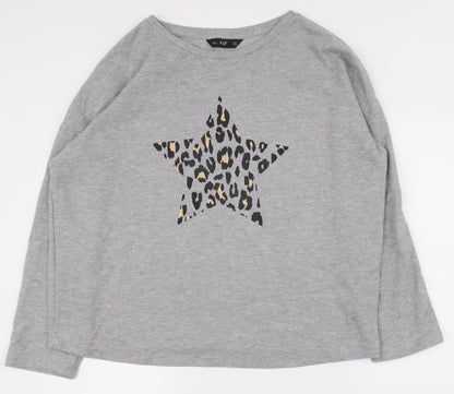 F&F Womens Grey  Polyester Pullover Sweatshirt Size 10  Pullover