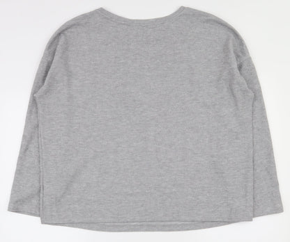 F&F Womens Grey  Polyester Pullover Sweatshirt Size 10  Pullover