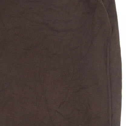BHS Womens Brown Round Neck  Acrylic Pullover Jumper Size 8
