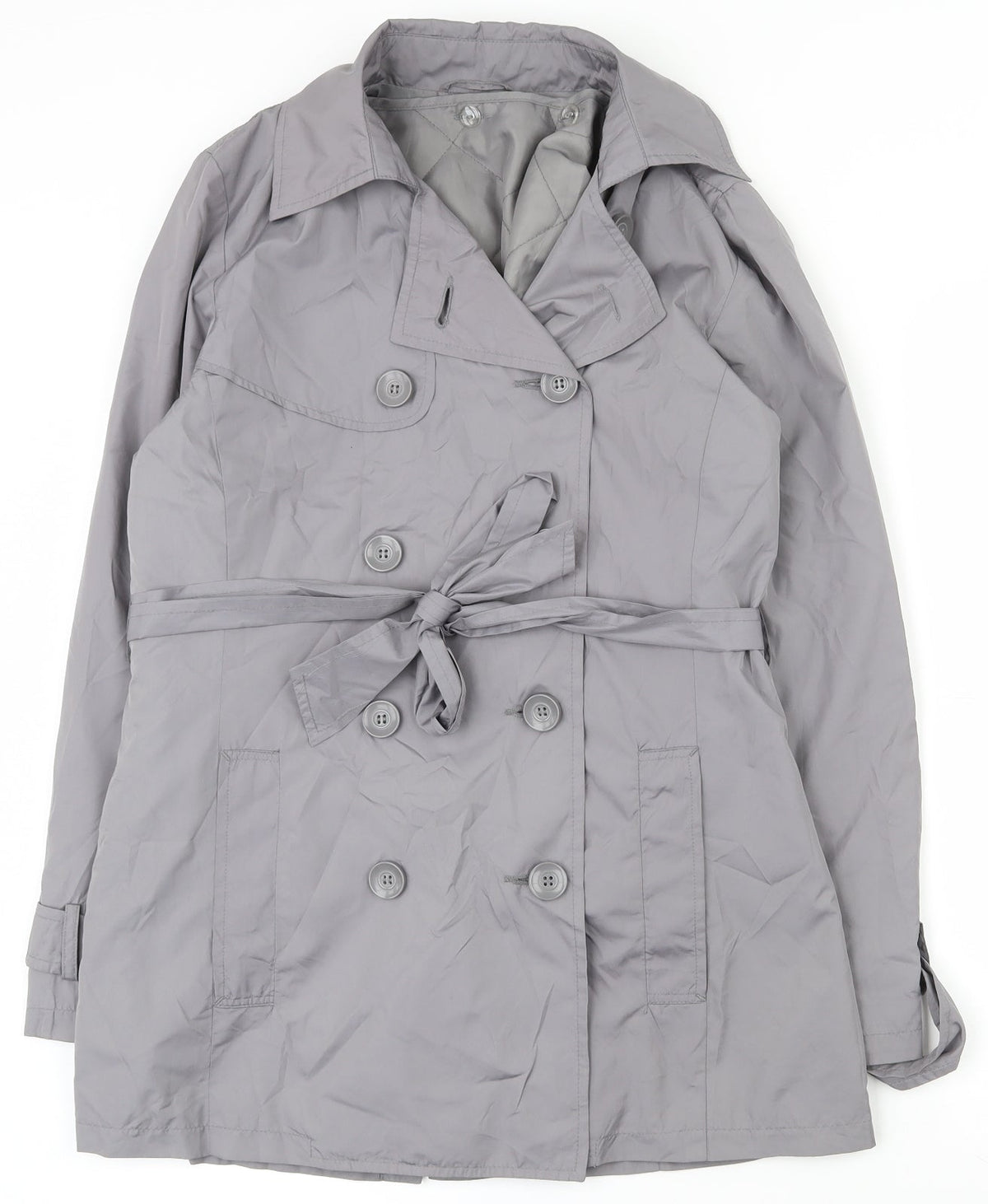 Additional front view of LC Waikiki women’s grey jacket, size S, button