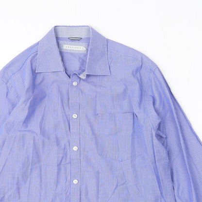 Mens UK Collar Size M Lakeland Smart Blue  Dress Shirt