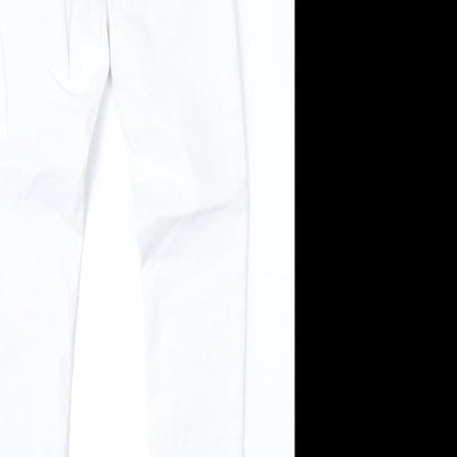Topshop Womens White  Cotton Skinny Jeans Size 25 L28 in Regular Zip