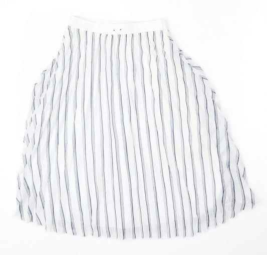 Atmosphere Womens Multicoloured Striped Polyester Pleated Skirt Size 6