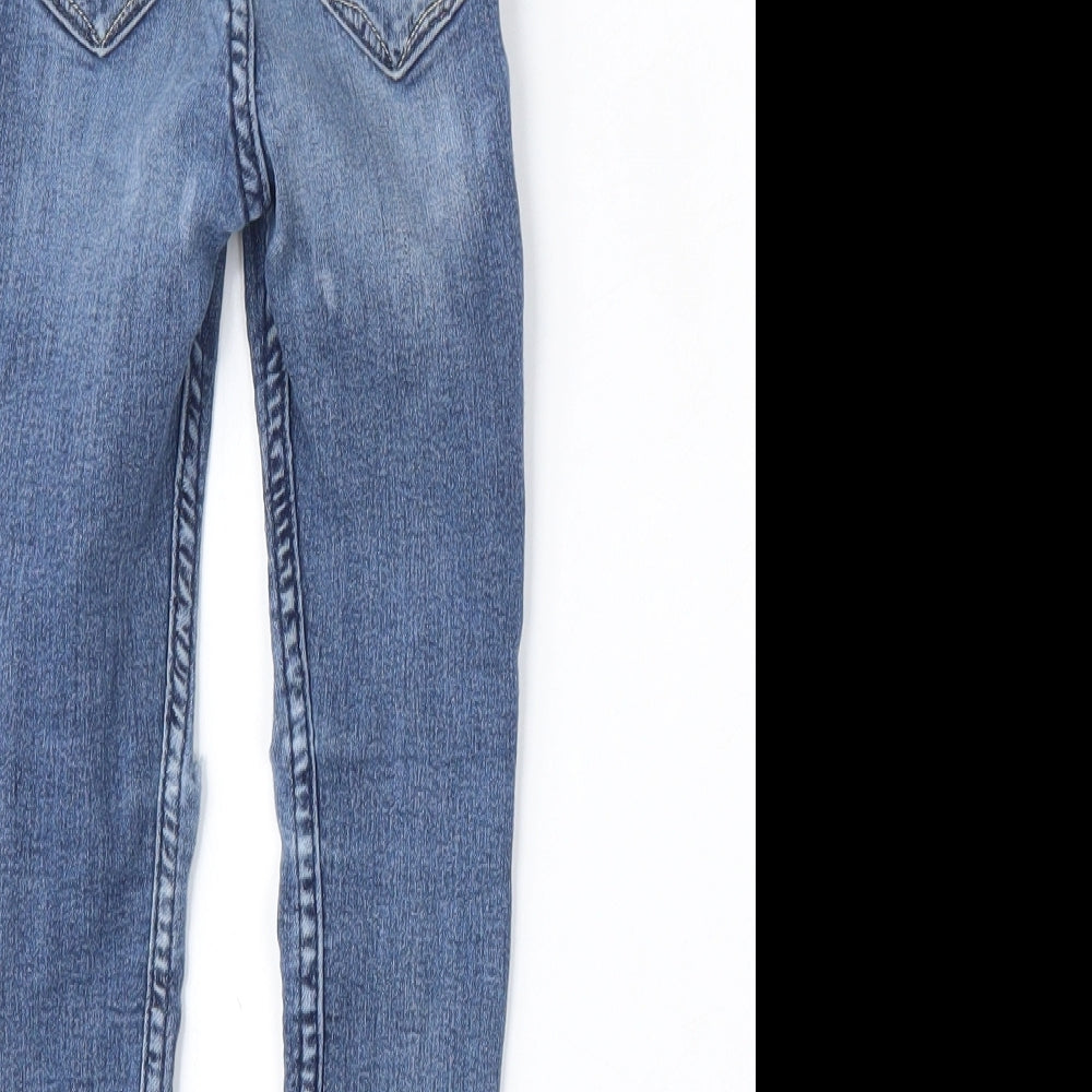 H&M Girls Blue  Cotton Skinny Jeans Size 3 Years  Regular