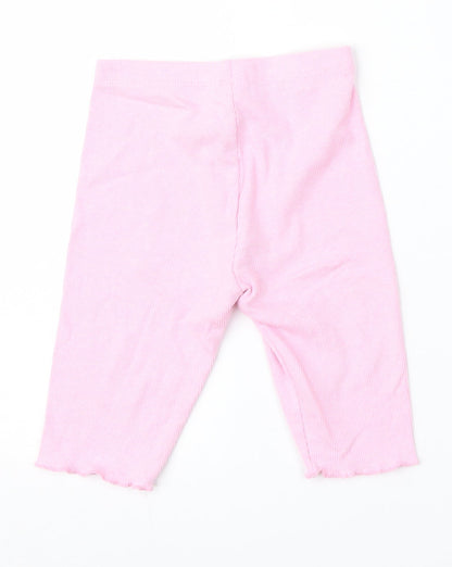 Dunnes Stores Girls Pink  Cotton Jogger Trousers Size 3 Years  Regular