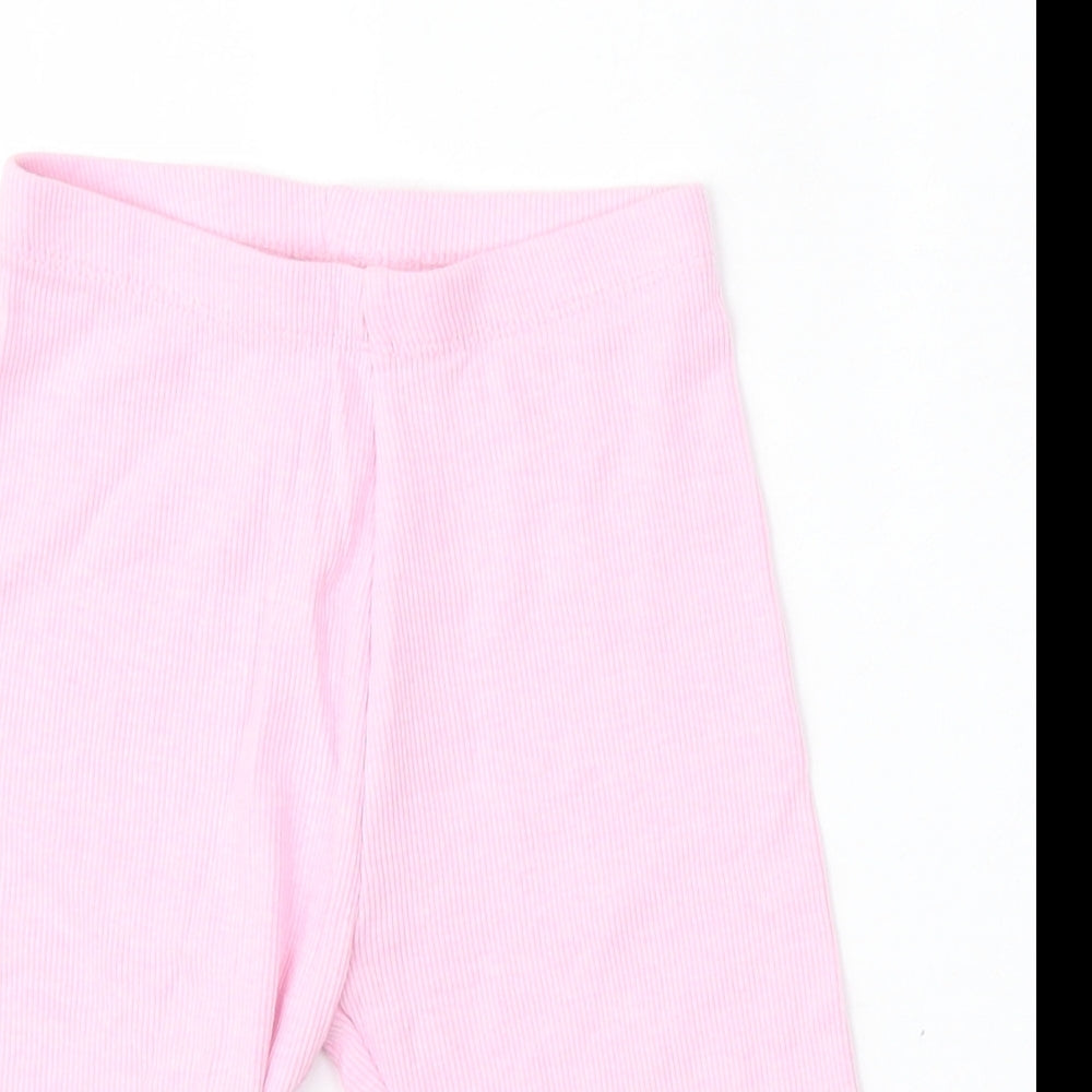 Dunnes Stores Girls Pink  Cotton Jogger Trousers Size 3 Years  Regular