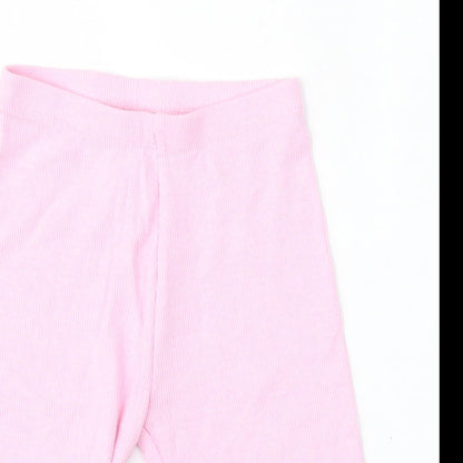 Dunnes Stores Girls Pink  Cotton Jogger Trousers Size 3 Years  Regular